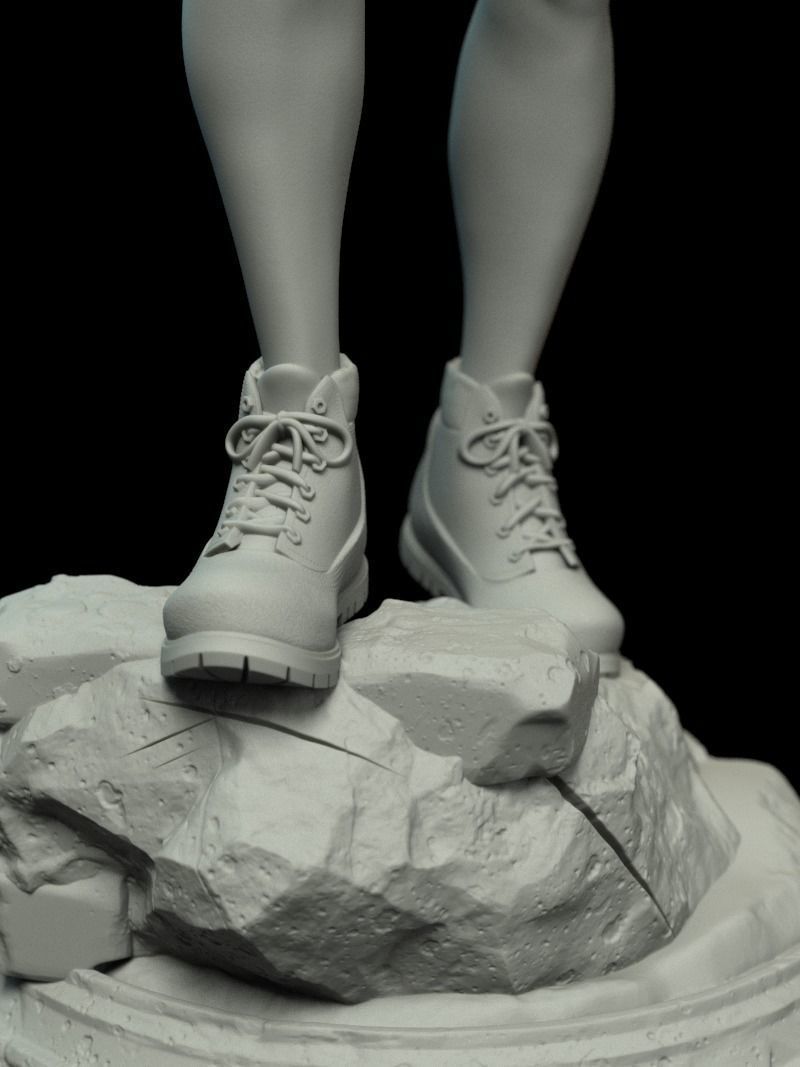 Lara Croft Tomb Raider FanArt Statue 3D print model_13