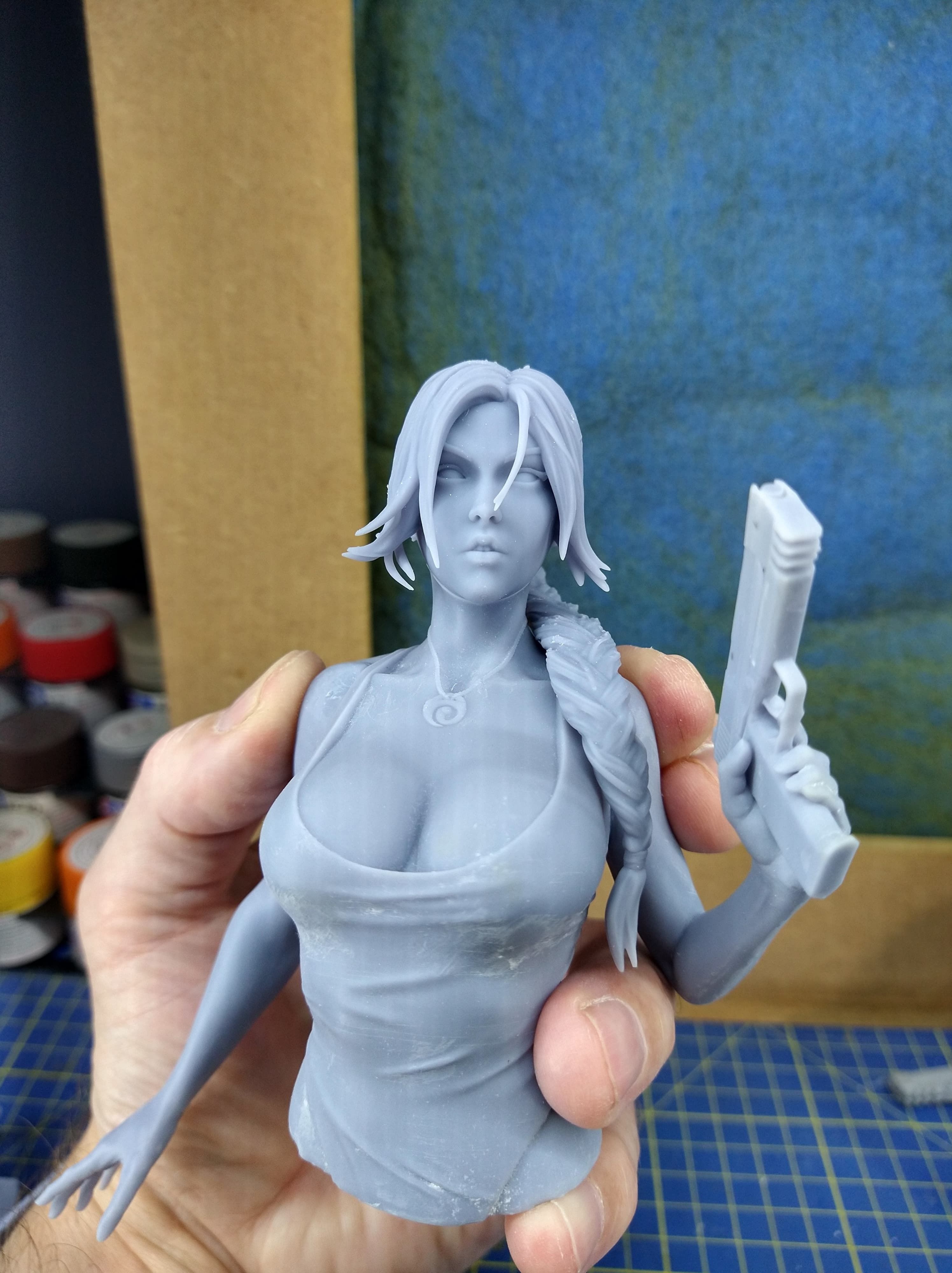 Lara Croft Tomb Raider FanArt Statue 3D print model_9