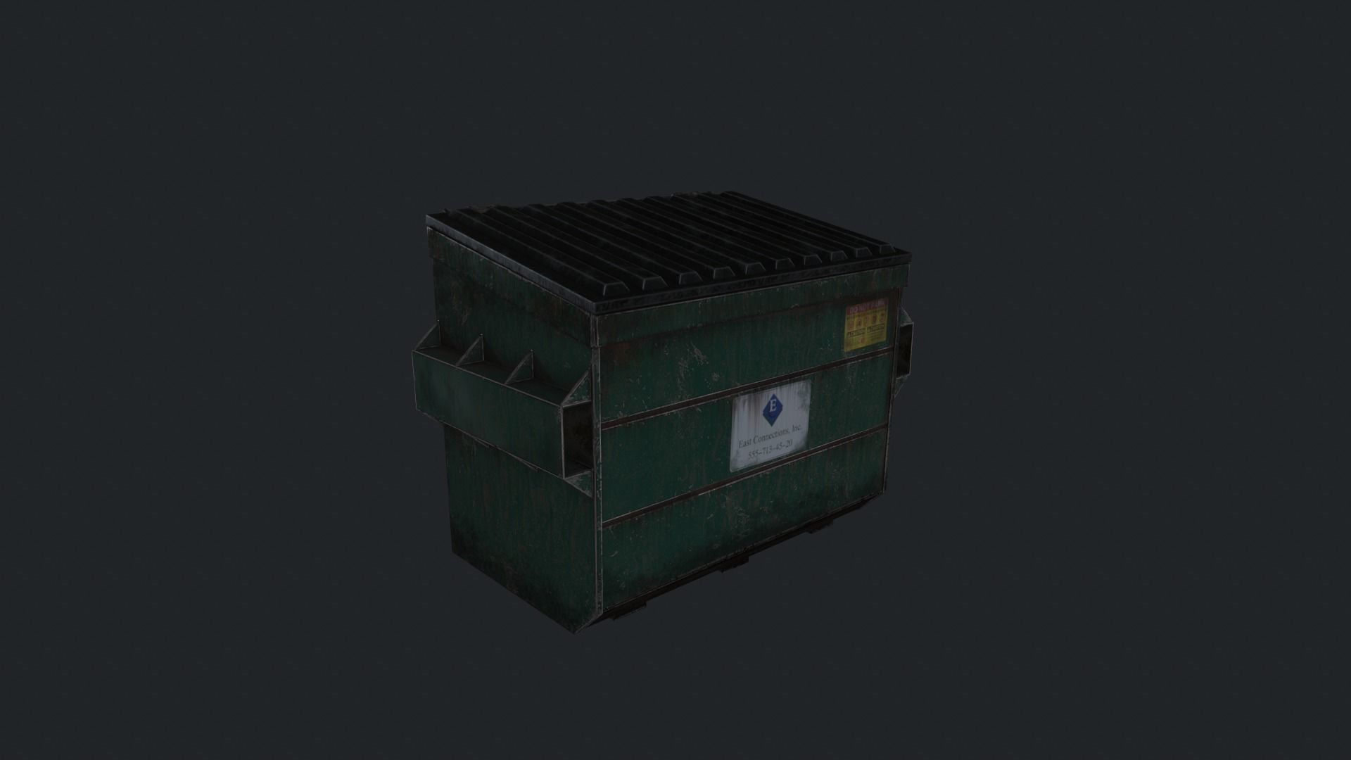 The Dumpster Low-poly 3D model