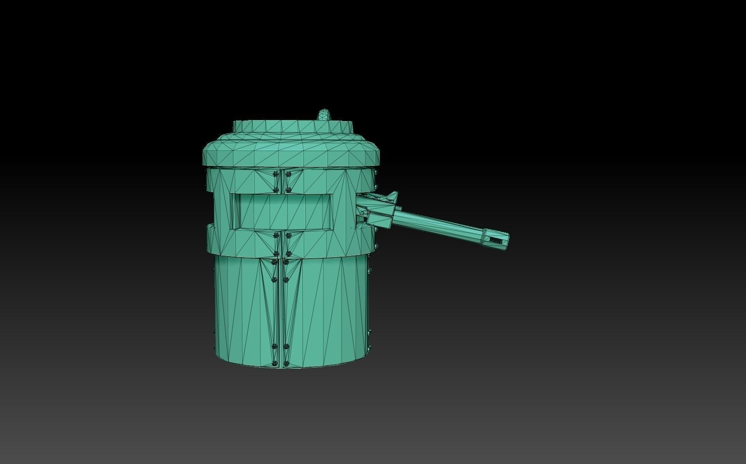 Tank Turret Pillboxes 3D print model_26