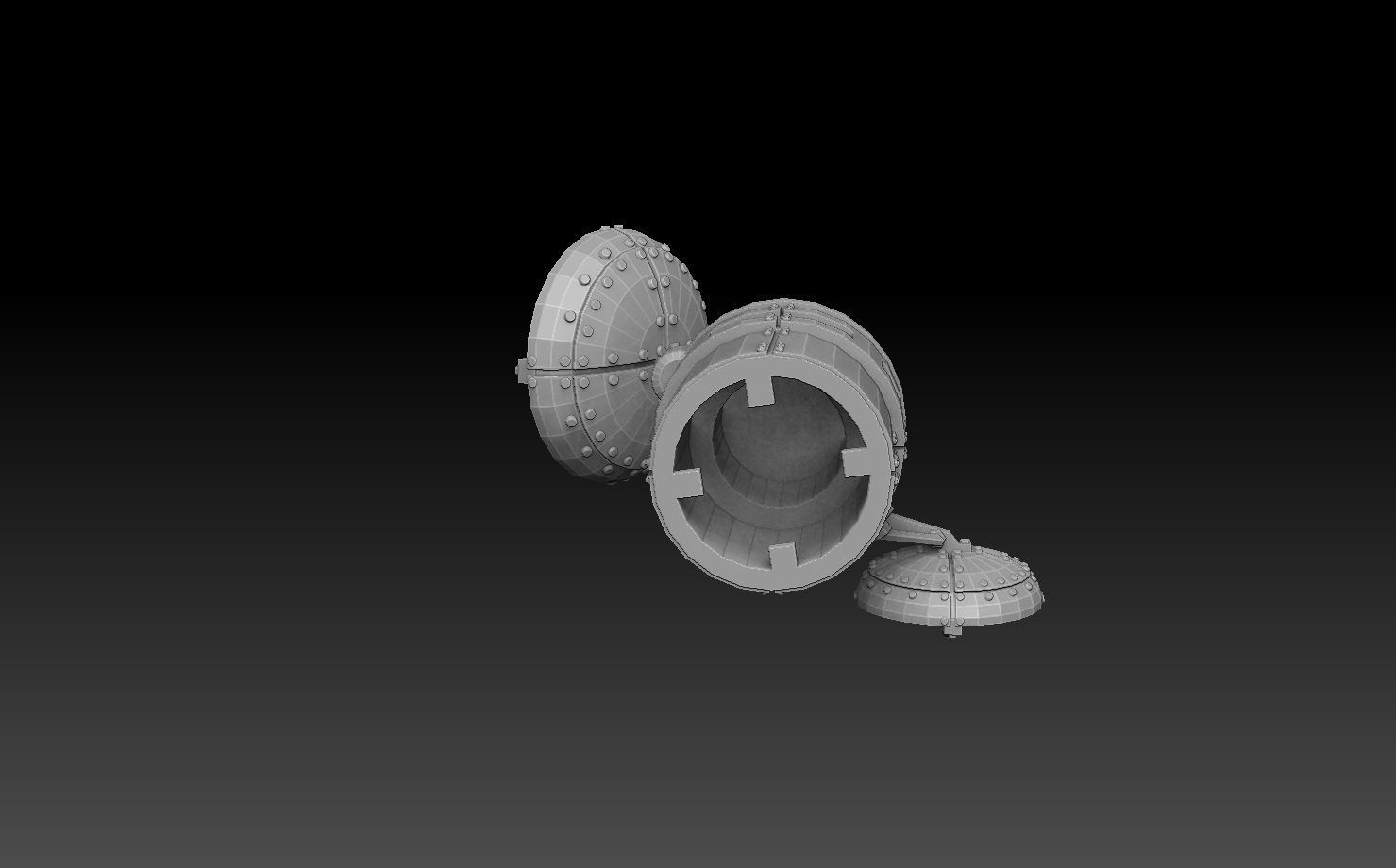 Tank Turret Pillboxes 3D print model_4
