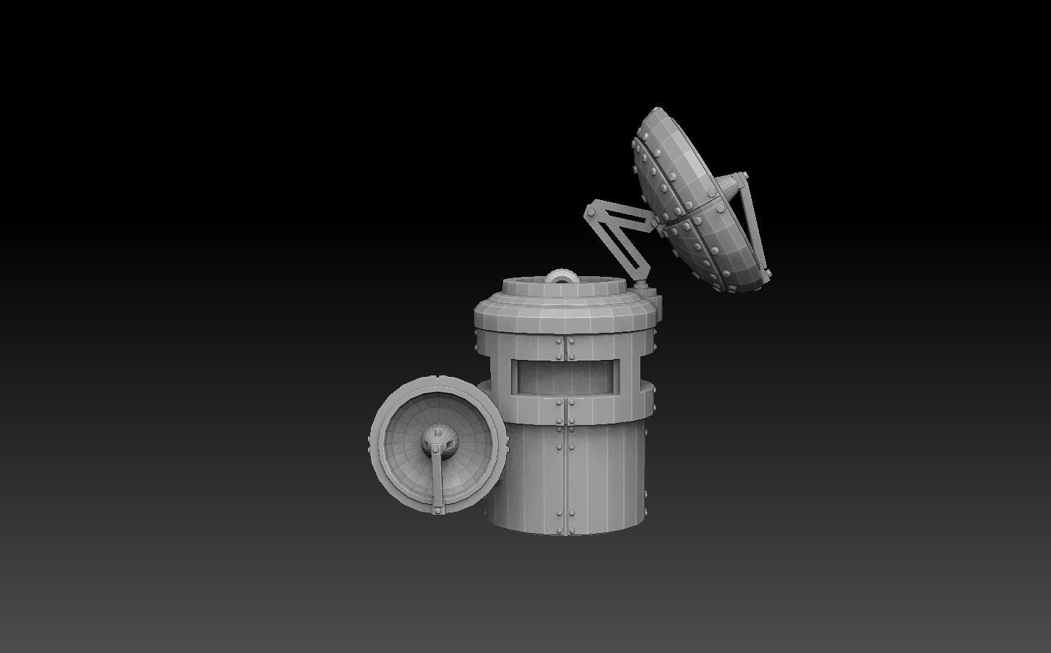 Tank Turret Pillboxes 3D print model_5