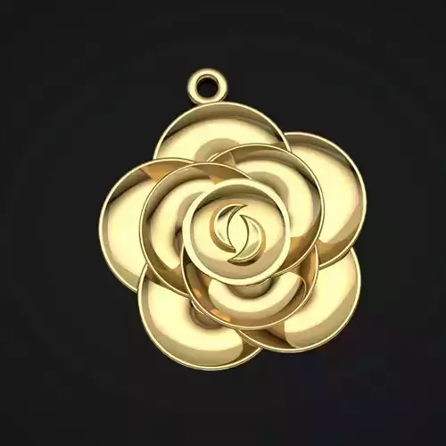 Flower Rose Pendant or necklace model 3d print