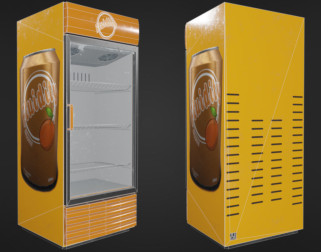 Fluidity Fridge and Soda Can Low-poly 3D model_5