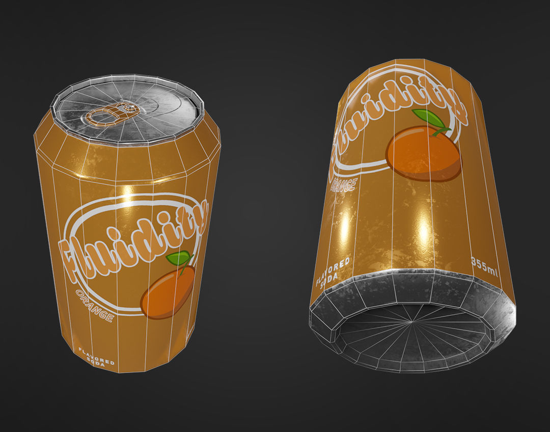 Fluidity Fridge and Soda Can Low-poly 3D model_6