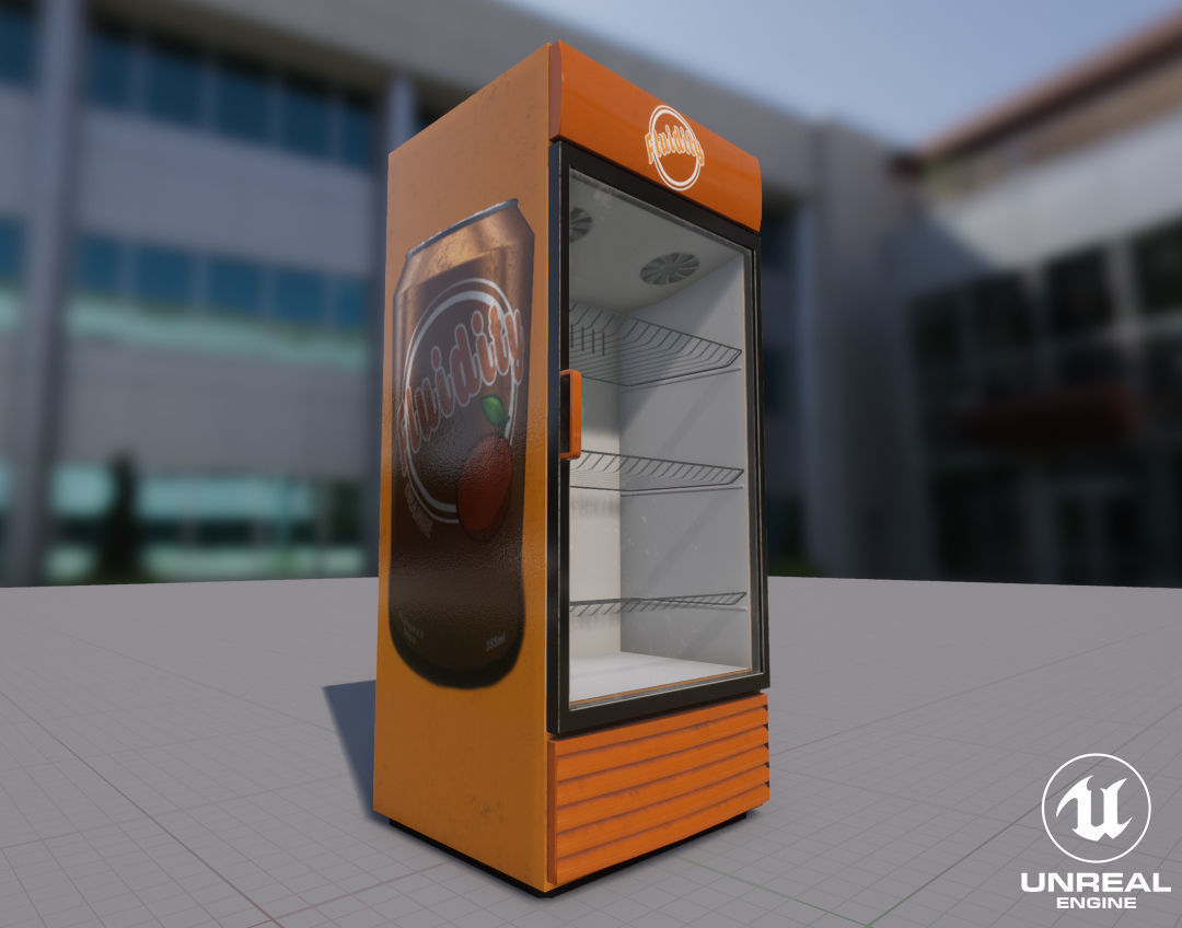 Fluidity Fridge and Soda Can Low-poly 3D model_7