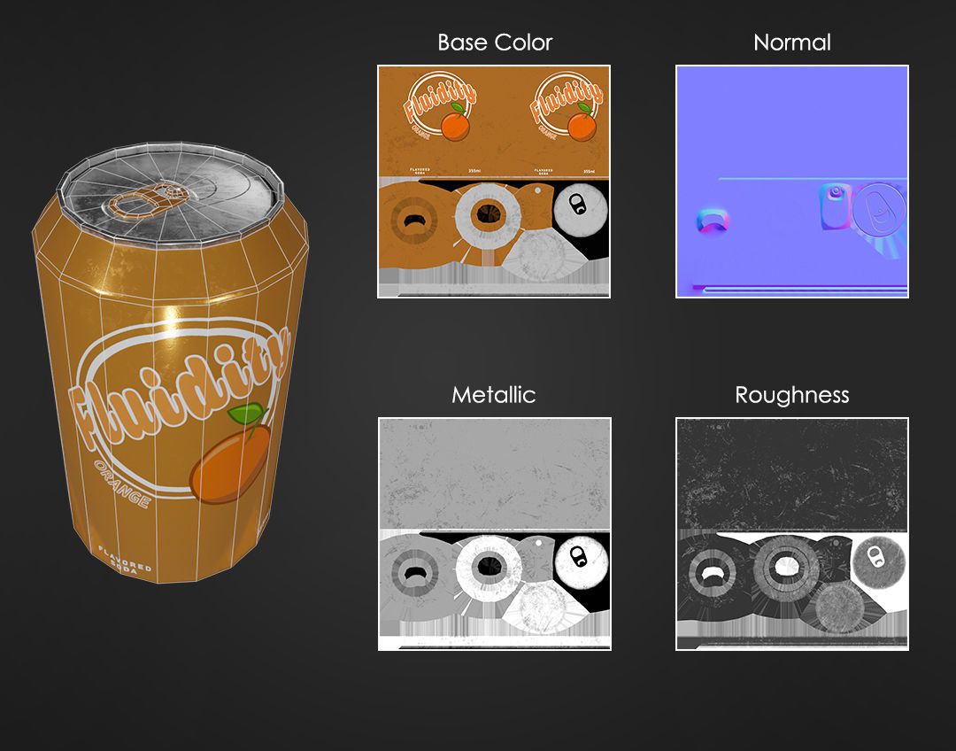Fluidity Fridge and Soda Can Low-poly 3D model_10