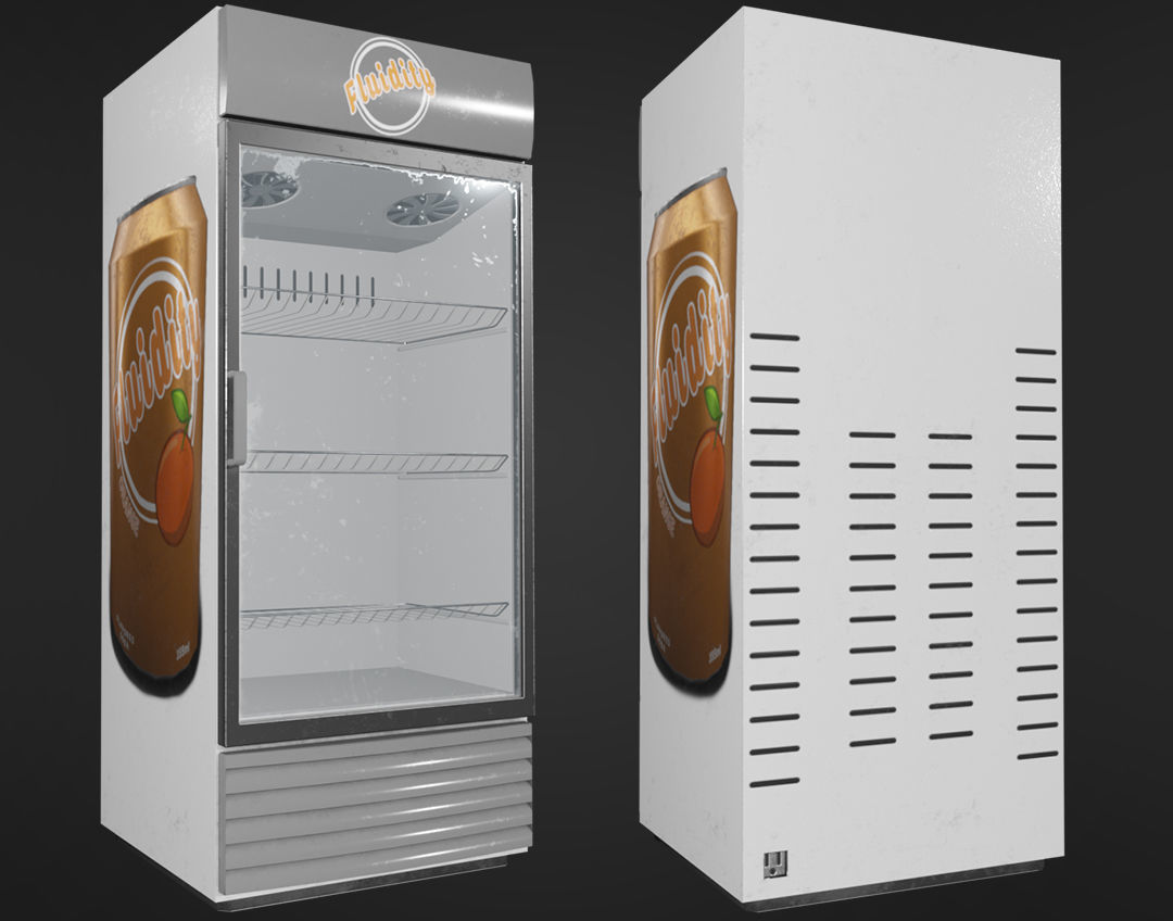 Fluidity Fridge and Soda Can Low-poly 3D model_3