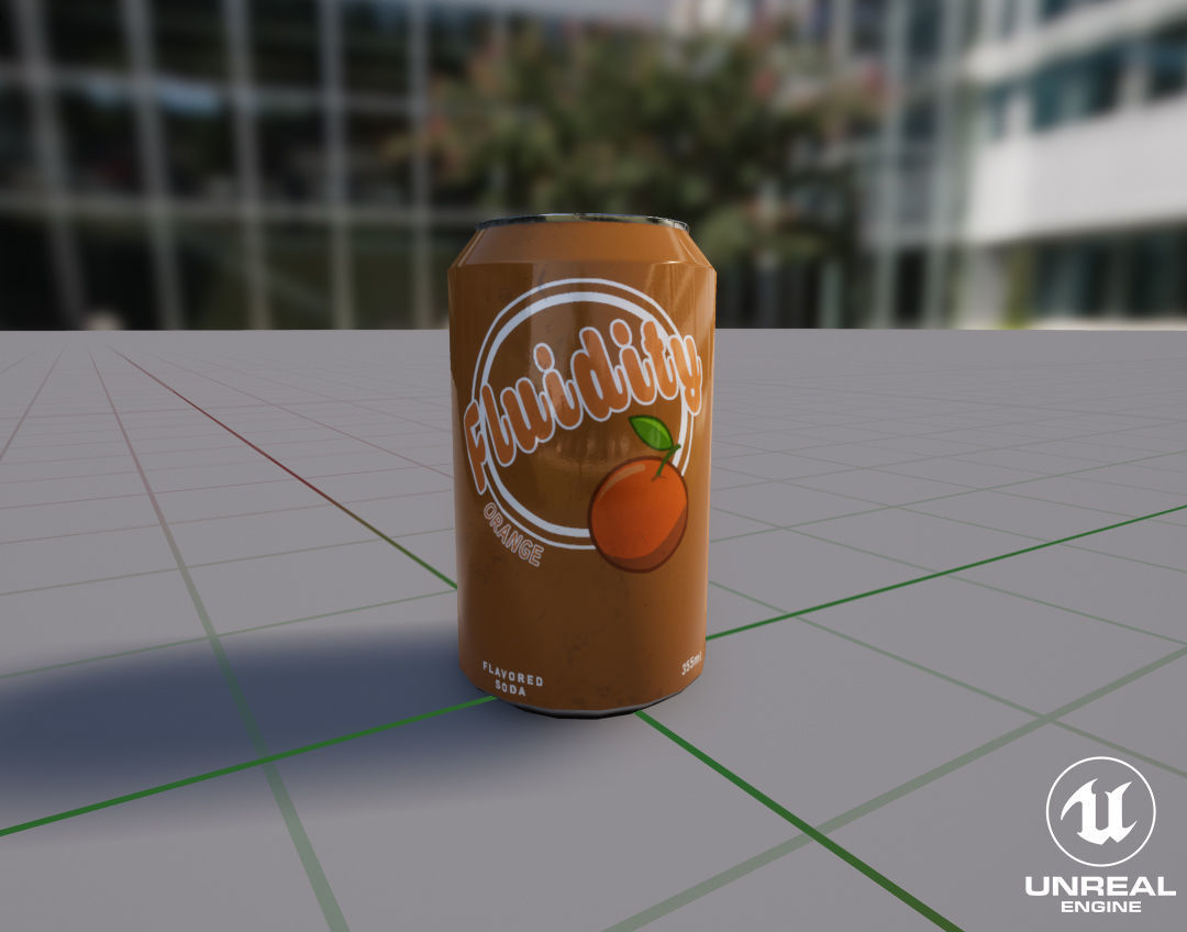 Fluidity Fridge and Soda Can Low-poly 3D model_8