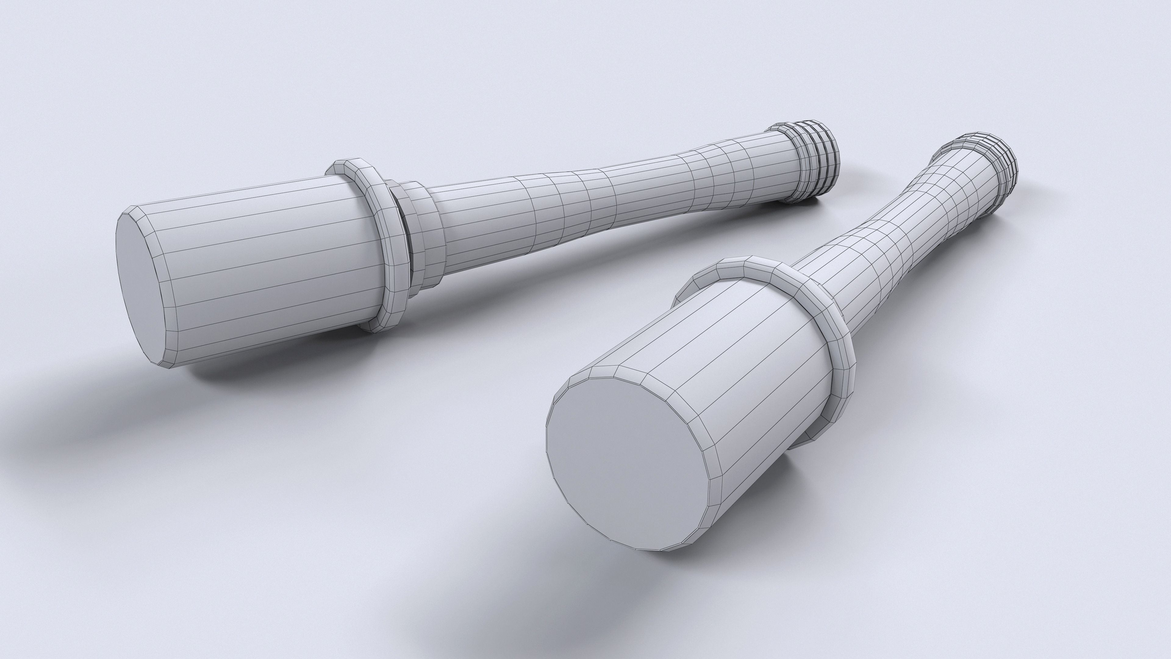 WWII Stick Grenade Low-poly 3D model_3