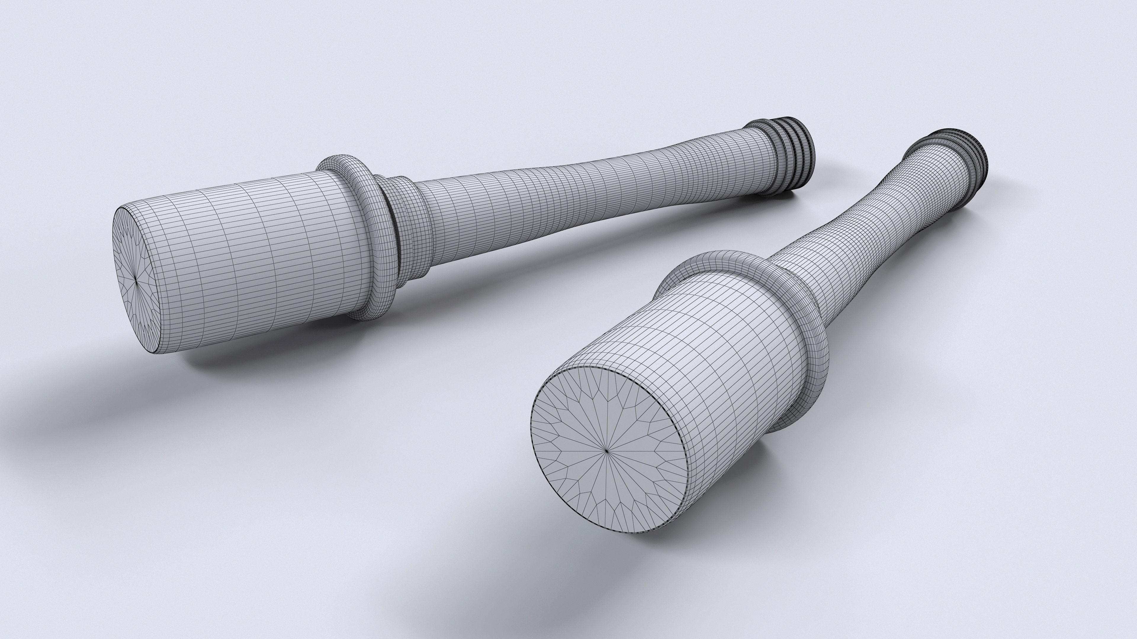 WWII Stick Grenade Low-poly 3D model_1