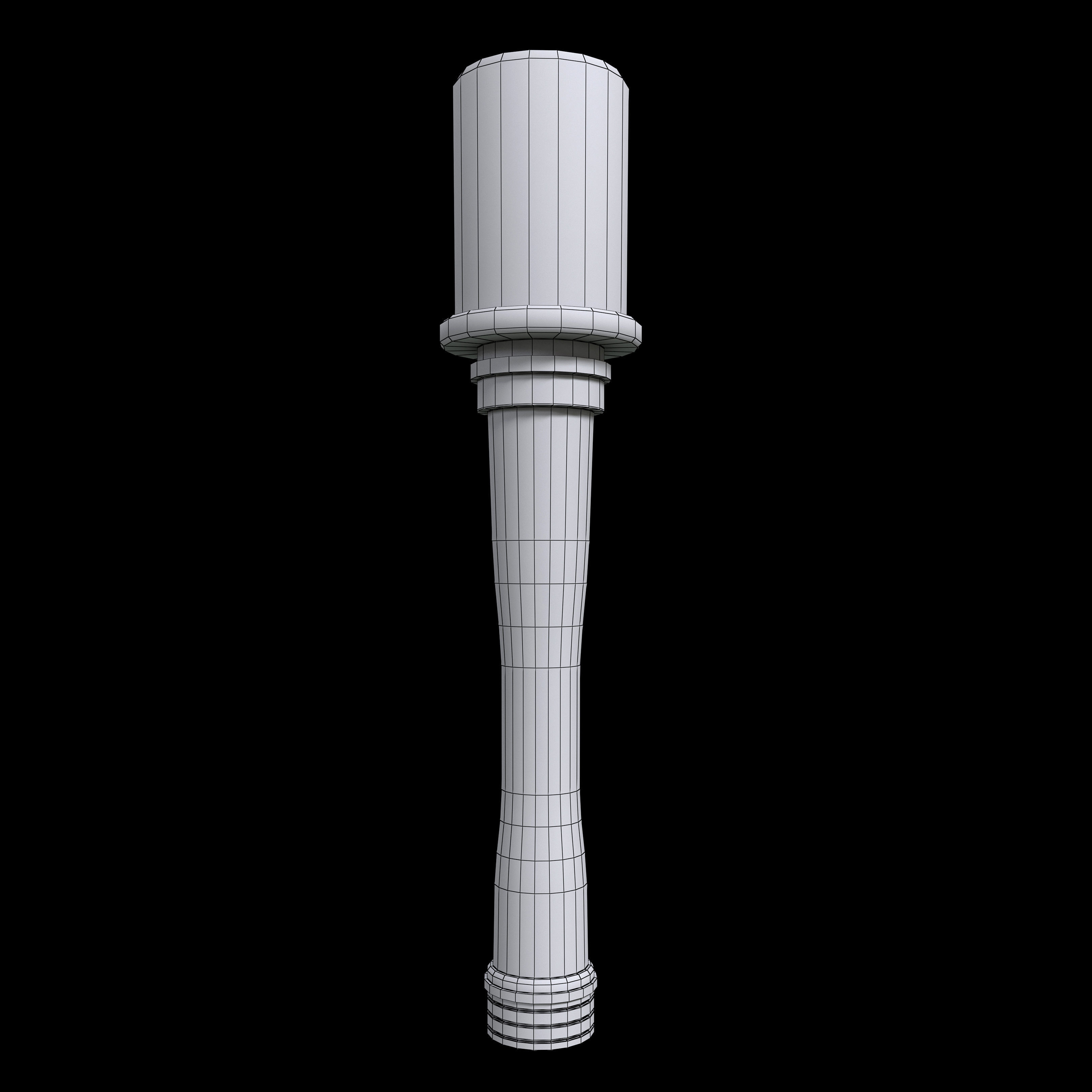 WWII Stick Grenade Low-poly 3D model_7