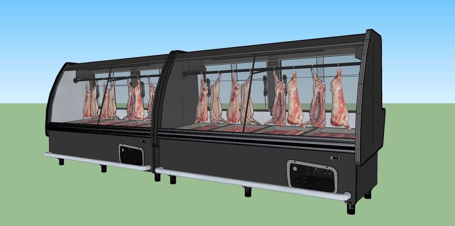 Expositor de carne para acougue 3D model_2