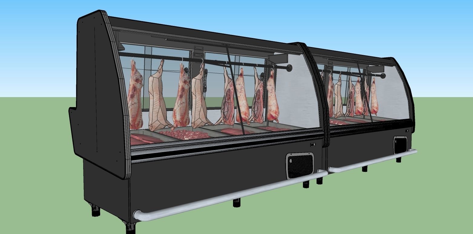 Expositor de carne para acougue 3D model_3