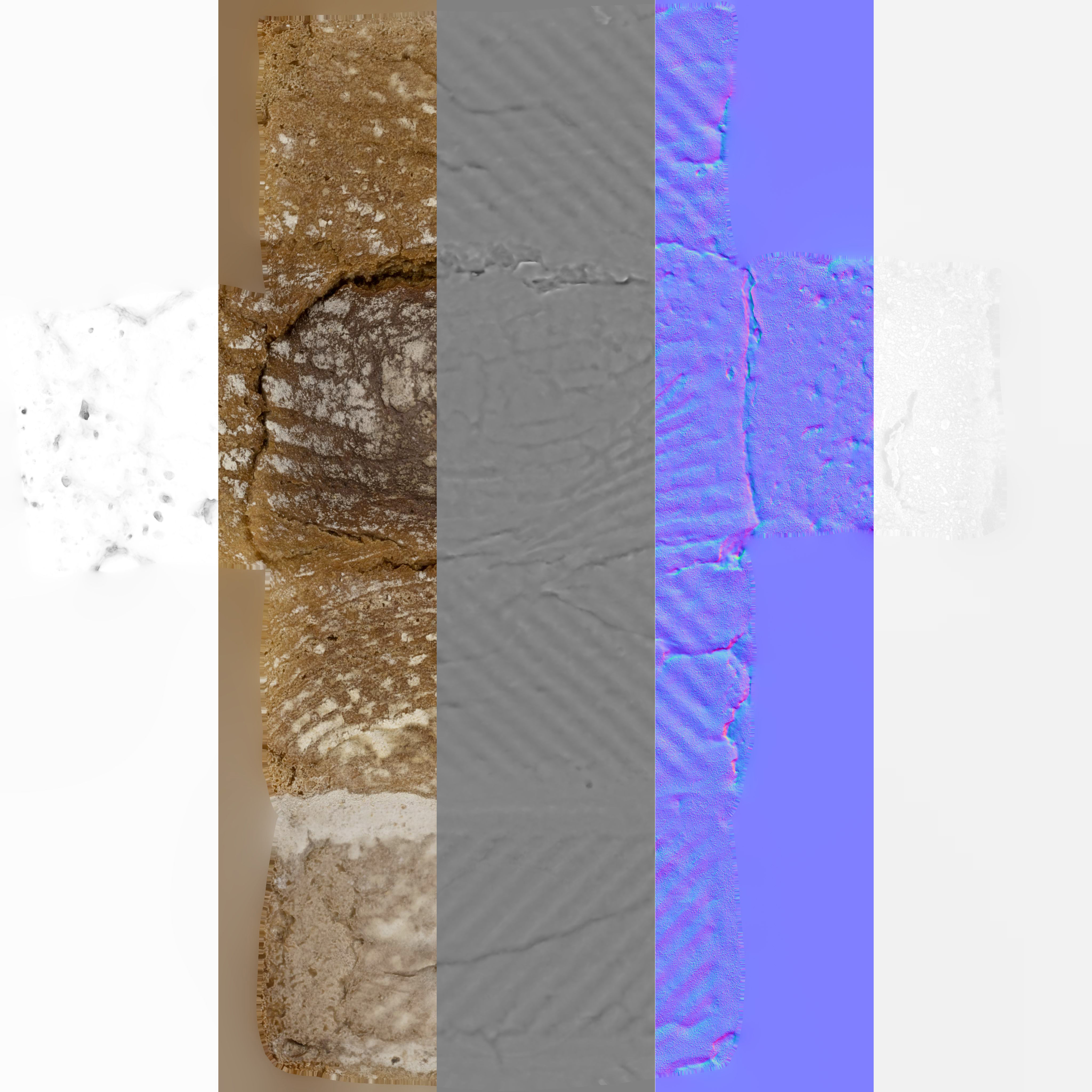 Collection Of Photoscanned Breads  Low-poly 3D model_6