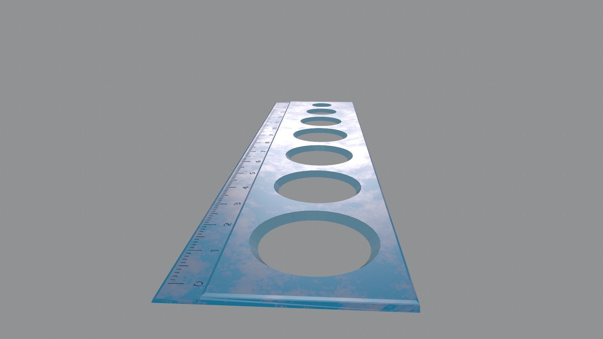 3D model PlasticRuler circles VR / AR / low-poly | CGTrader