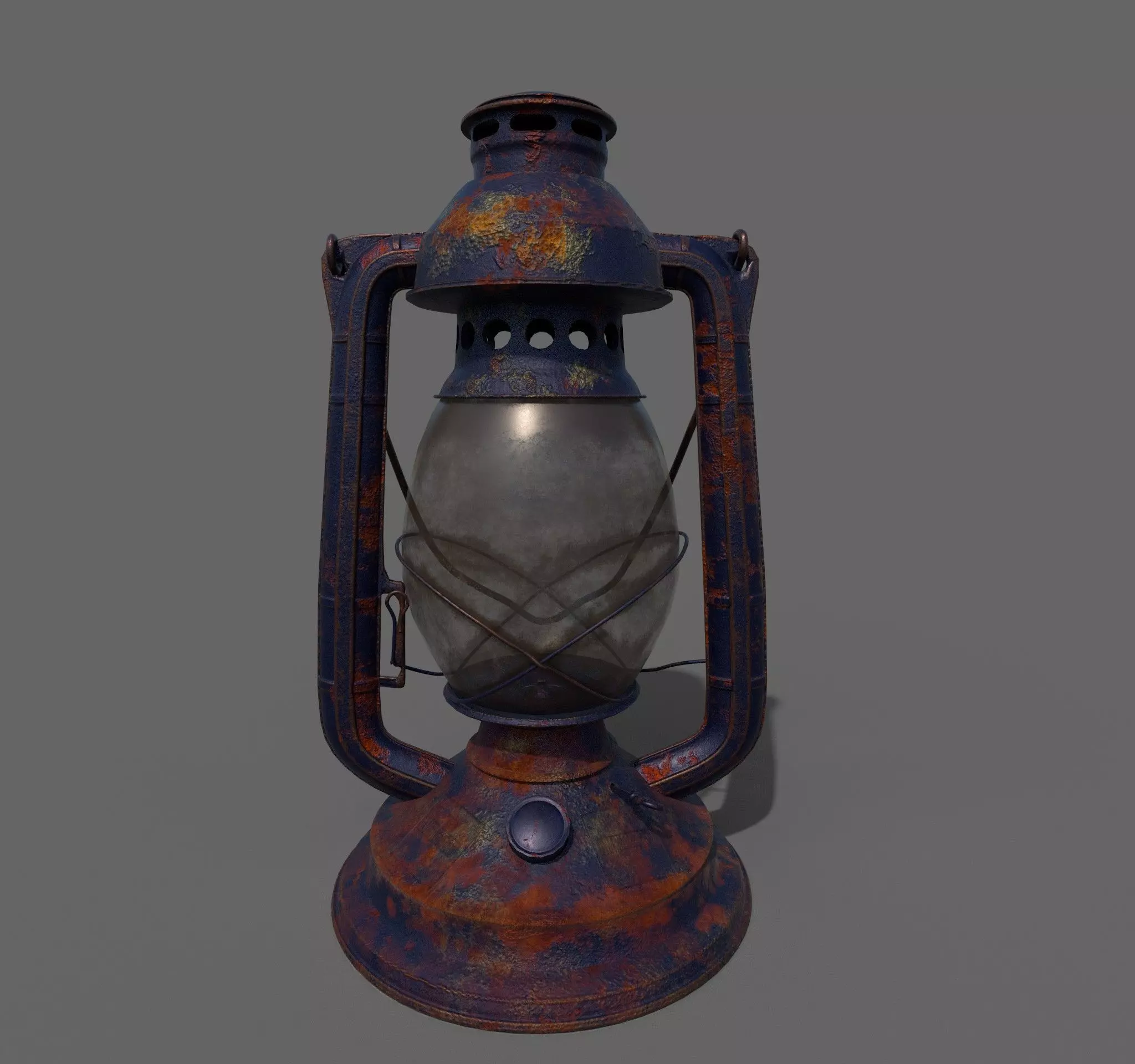 Lantern 3d Model old rusty Free 3D model