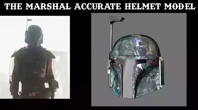 The Marshal Cobb Vanth Mandalorian Accurate Helmet 3D model