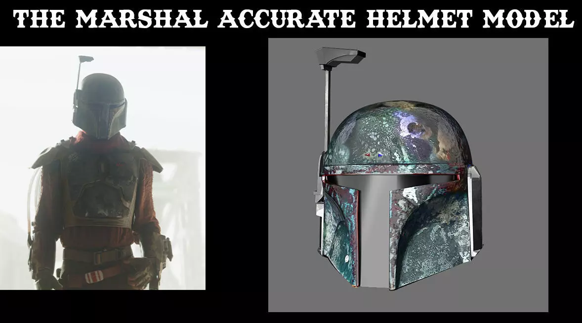 The Marshal Cobb Vanth Mandalorian Accurate Helmet 3D model_0
