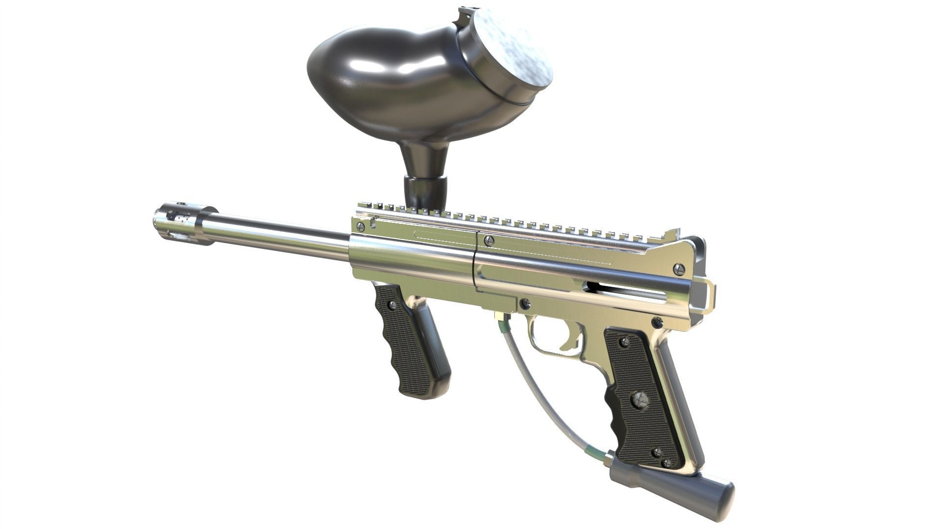 Paintball gun 3D model_3
