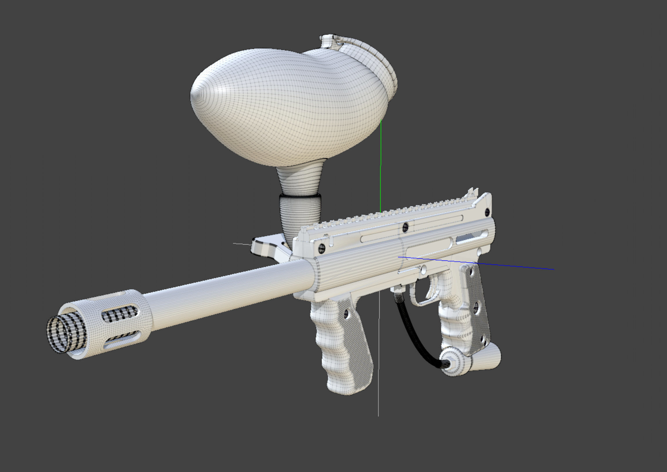 Paintball gun 3D model_2