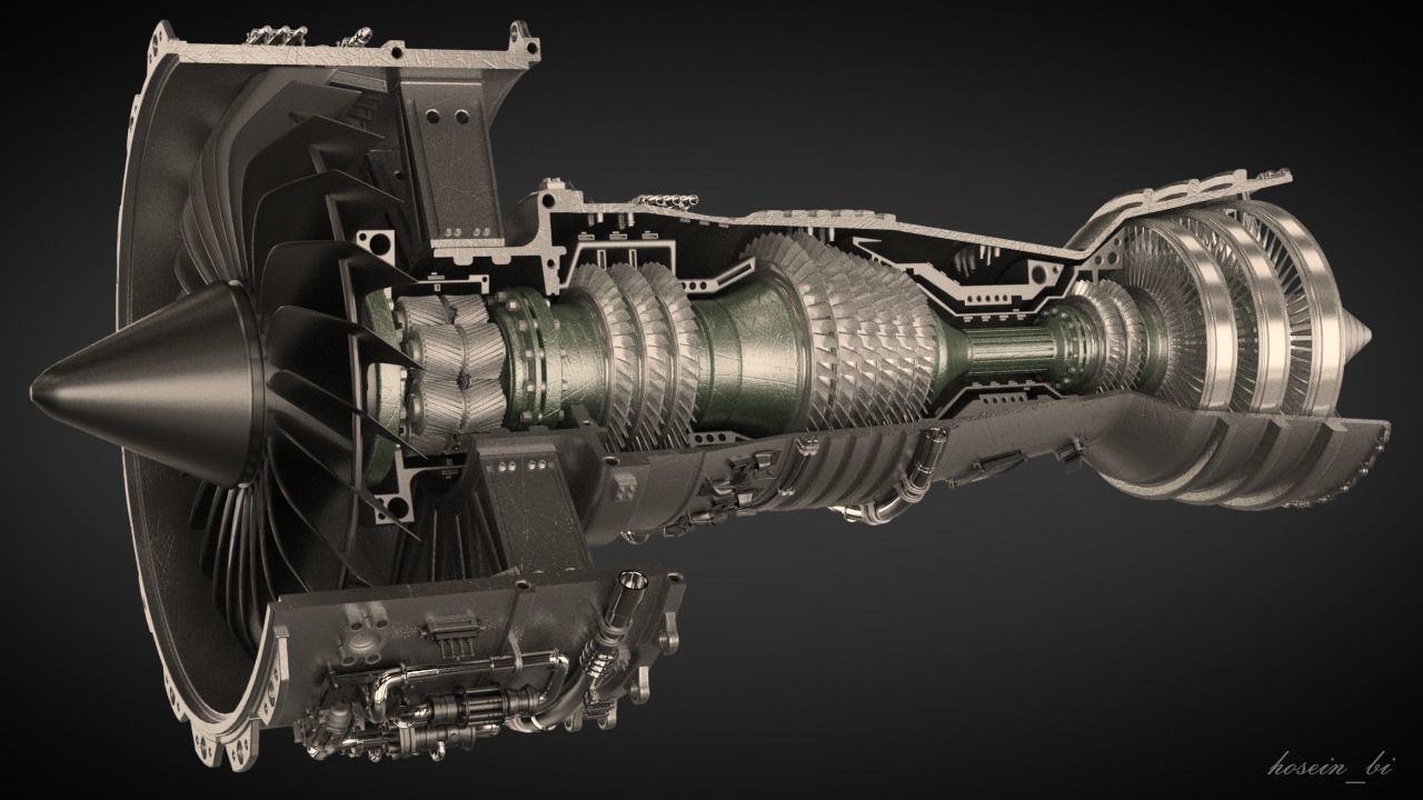 jet engine 3D model_2