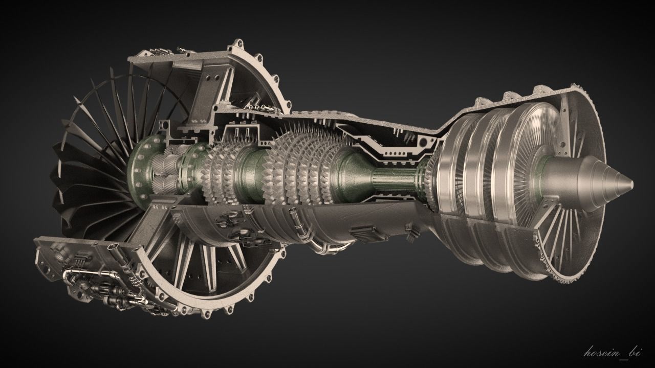 jet engine 3D model_1