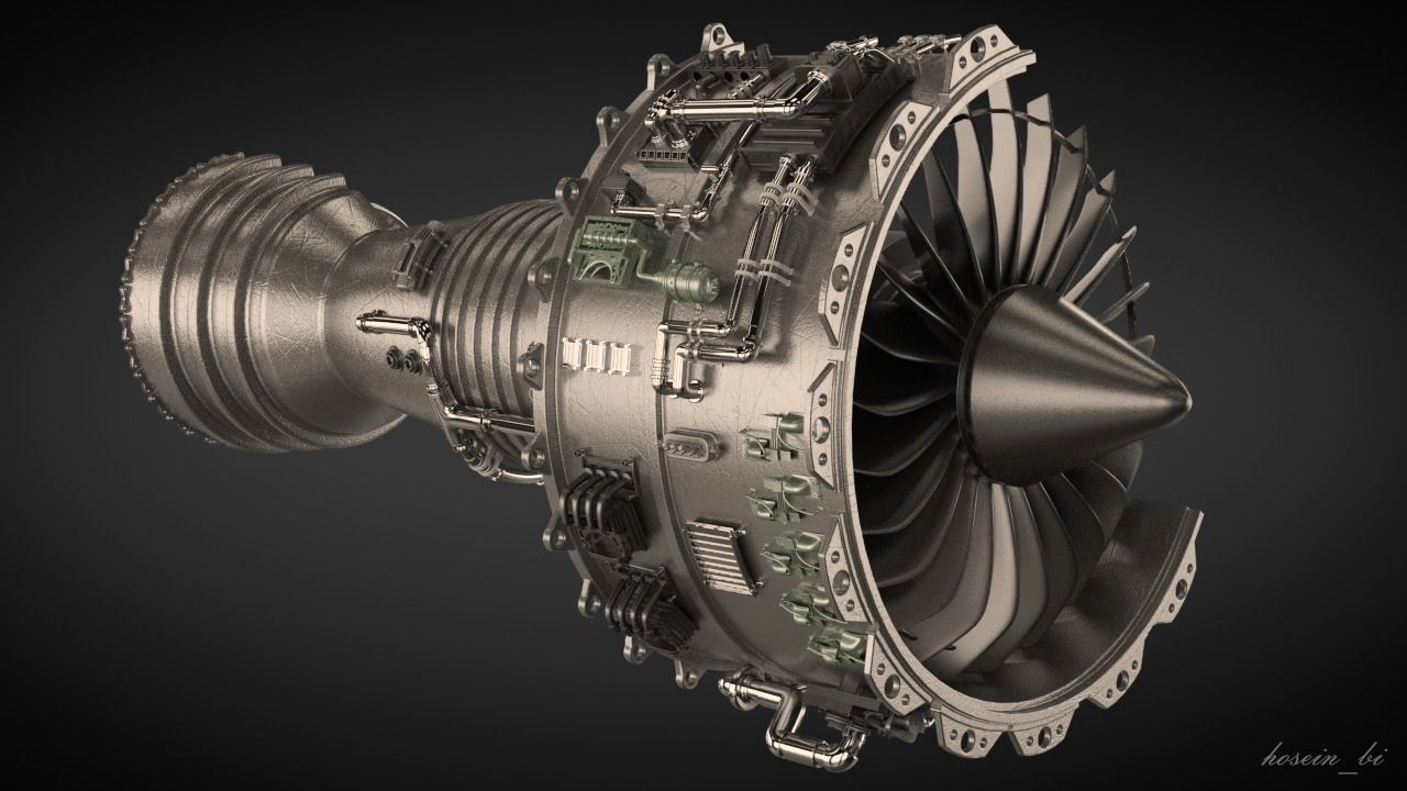 jet engine 3D model_3