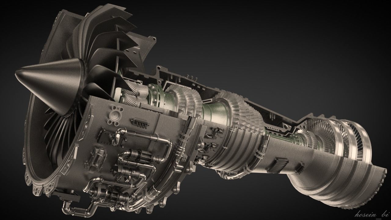 jet engine 3D model_5