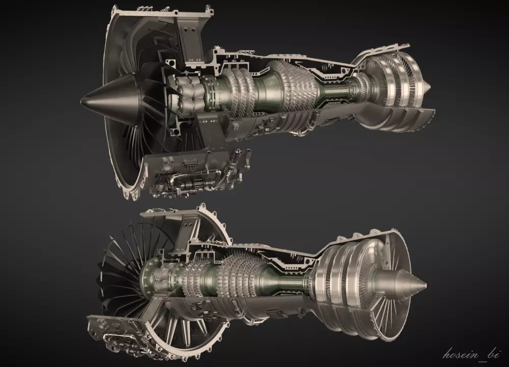 jet engine 3D model_0