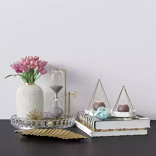 Decorative sets 017 Low-poly 3D model