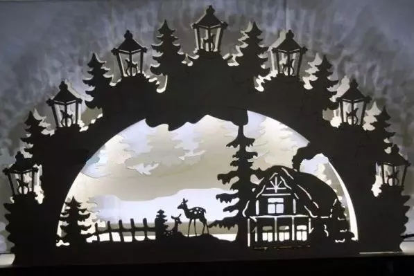 Christmas silhouette 3D print model_0