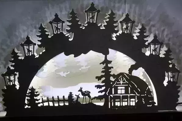 Christmas silhouette 3D print model