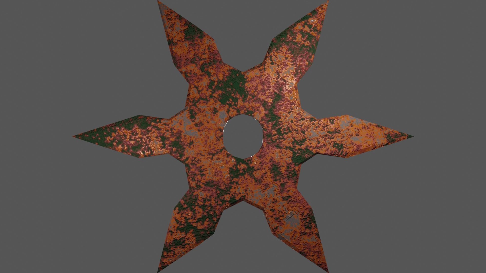 Rusty Shuriken 3D model_1
