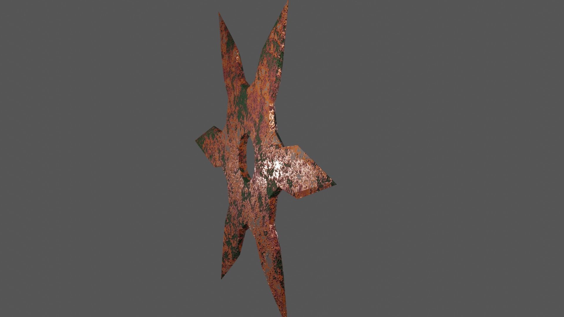 Rusty Shuriken 3D model_2