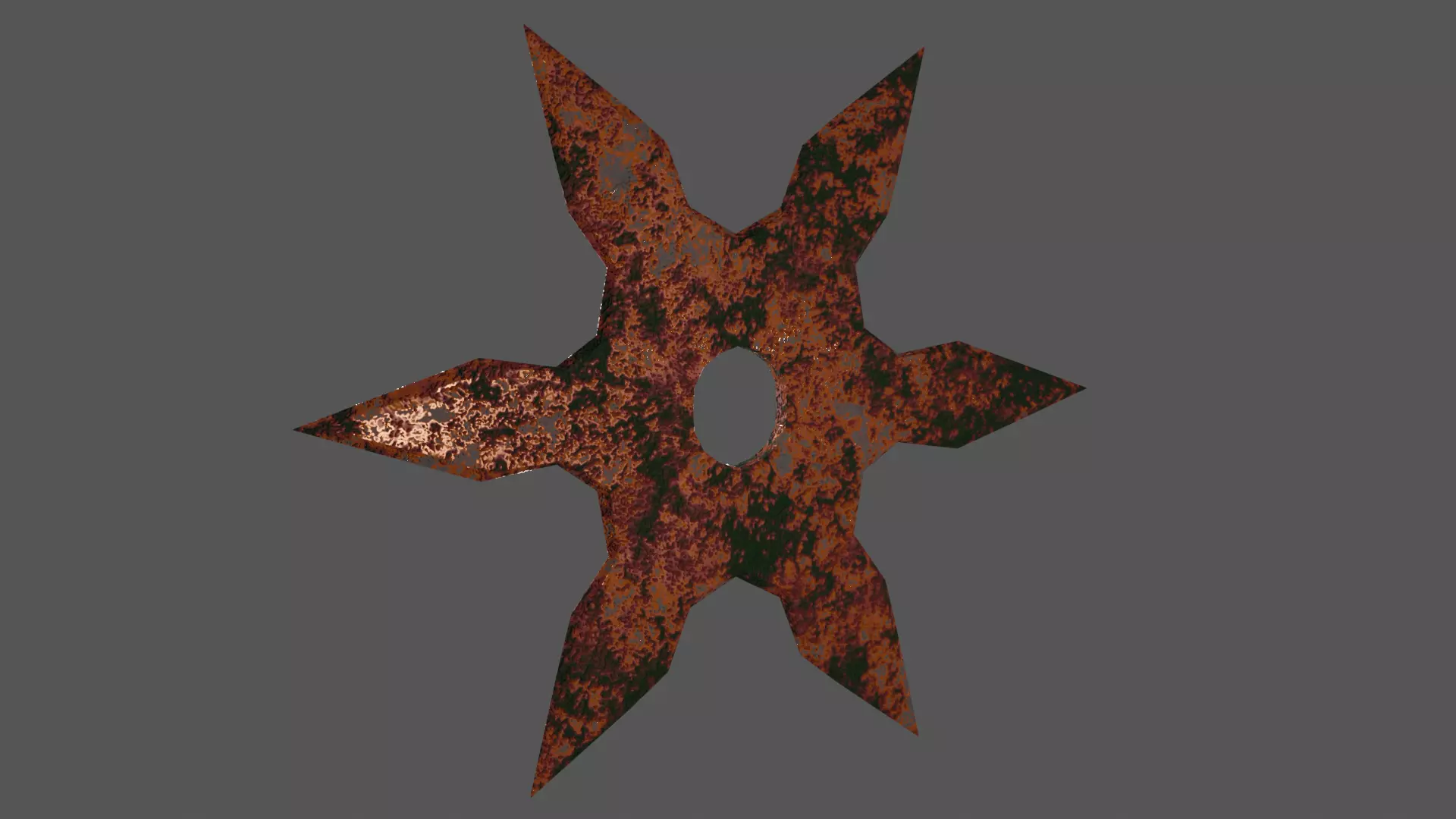 Rusty Shuriken 3D model_0