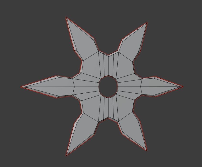 Rusty Shuriken 3D model_3