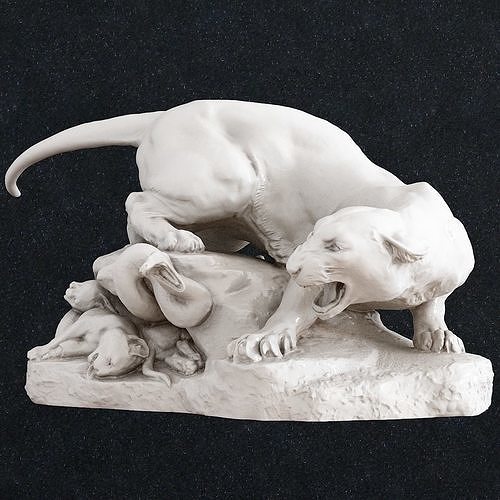 Lion statue of panther 3D print model