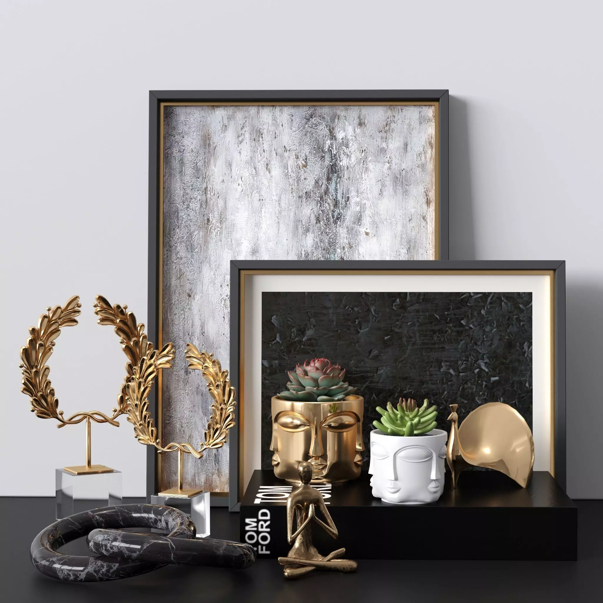 Decorative sets 018 Low-poly 3D model_0