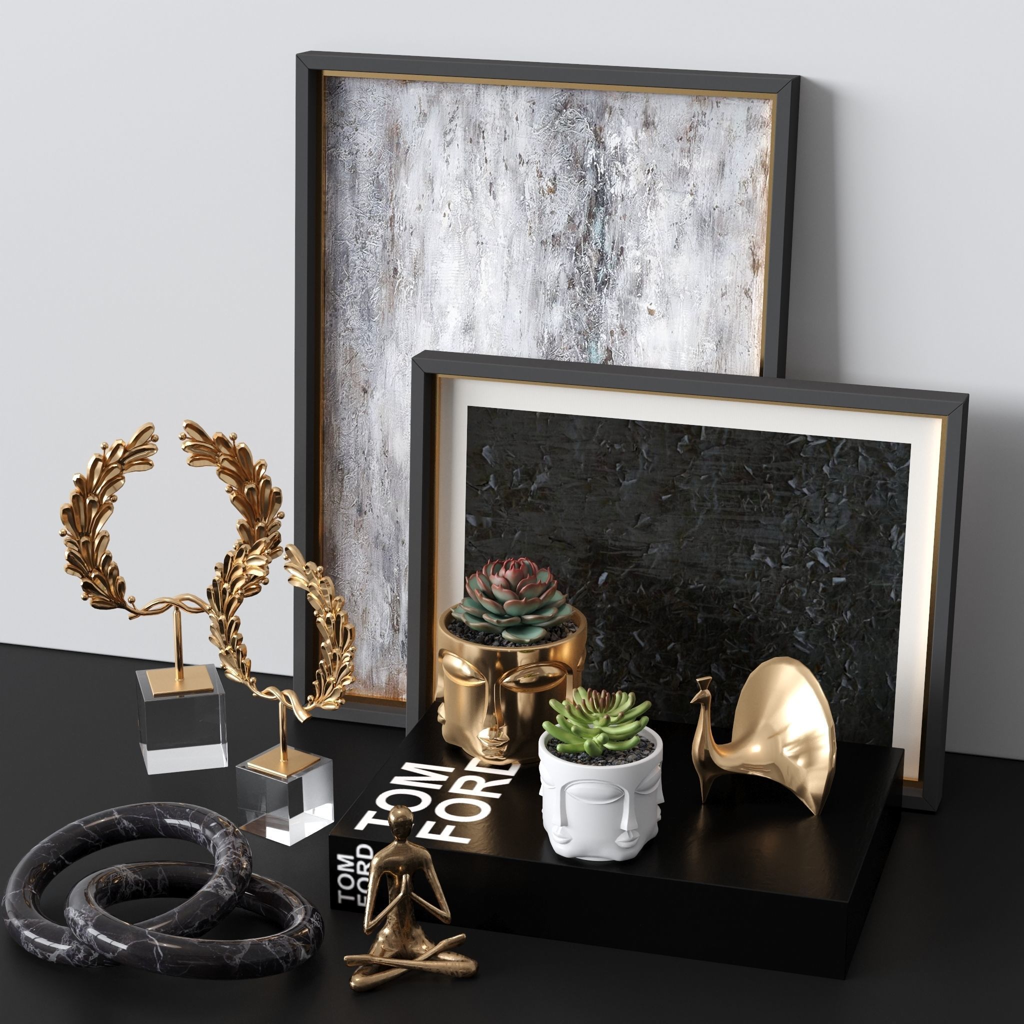 Decorative sets 018 Low-poly 3D model_2