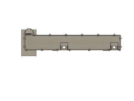 OO Model Railway Modern Signal Gantry with hidden cable holes 3D print model_6