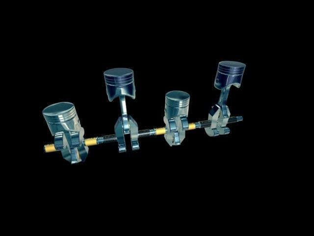 piston Low-poly 3D model_4