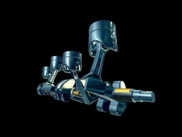 piston Low-poly 3D model_1