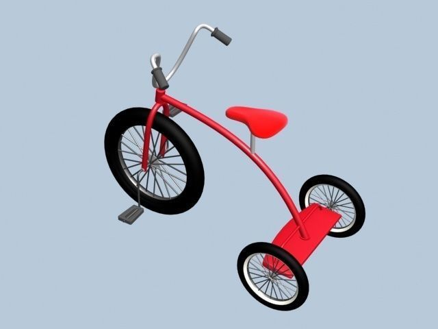 tricycle Low-poly 3D model_3