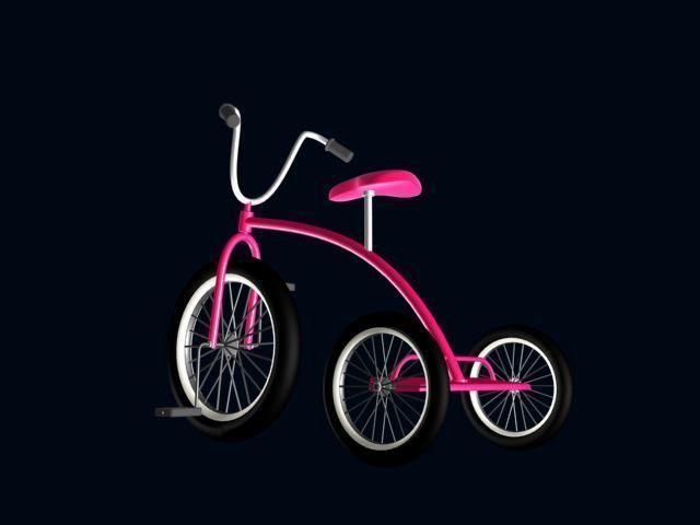 tricycle Low-poly 3D model_1