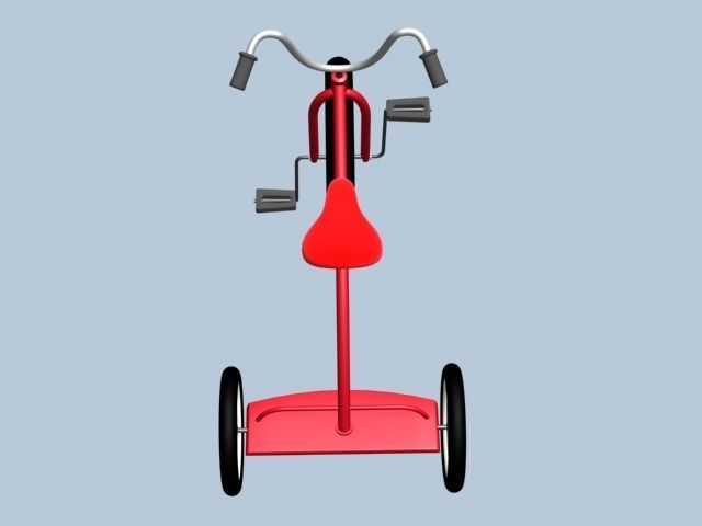 tricycle Low-poly 3D model_4