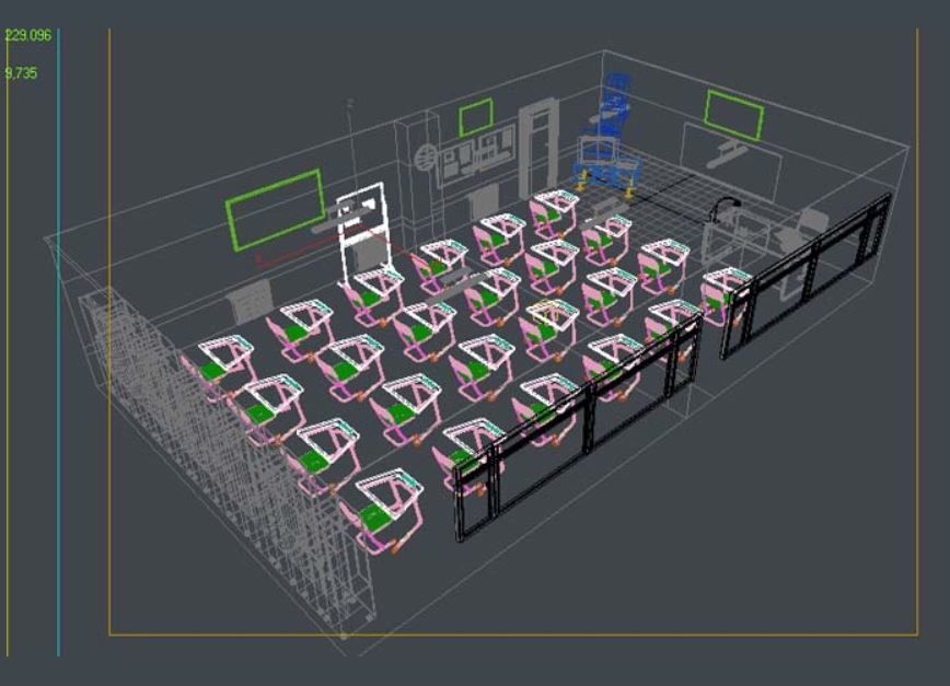 Classroom 3D model_3