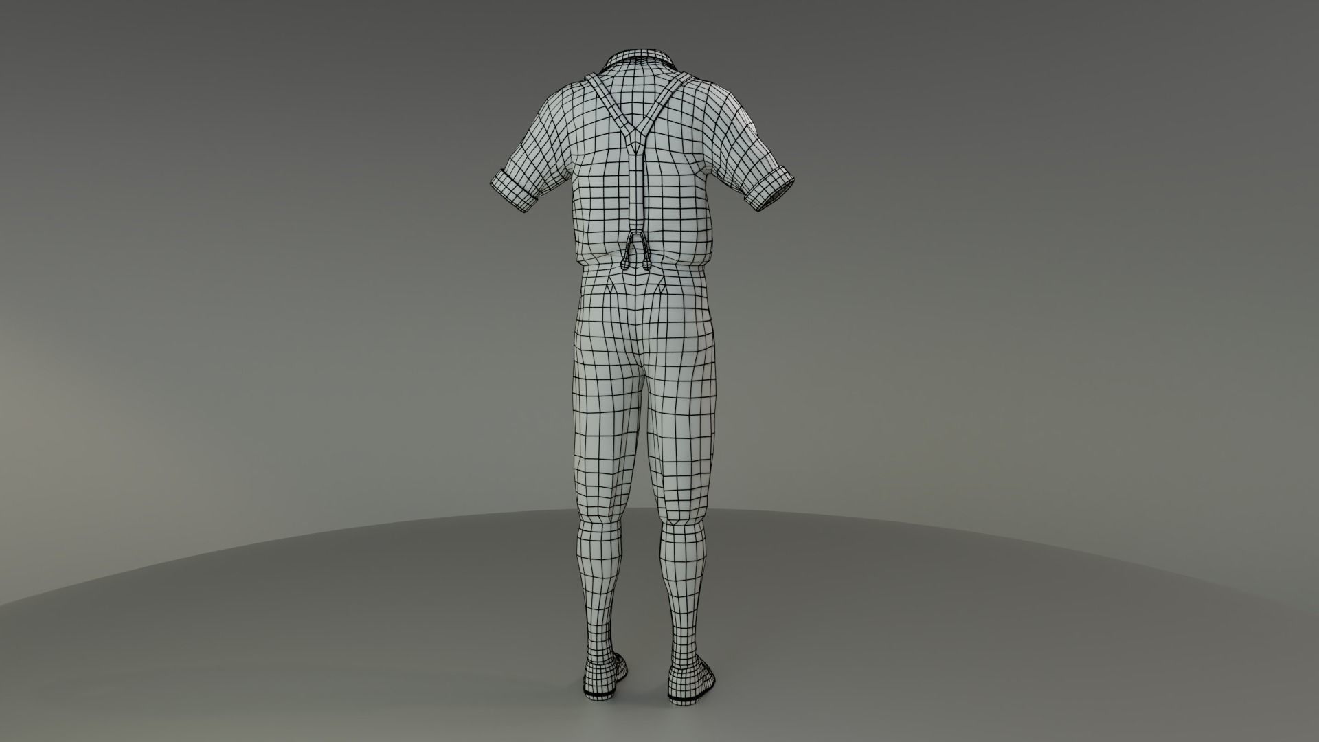 Five Farmer Man Clothes Low-poly 3D model_13