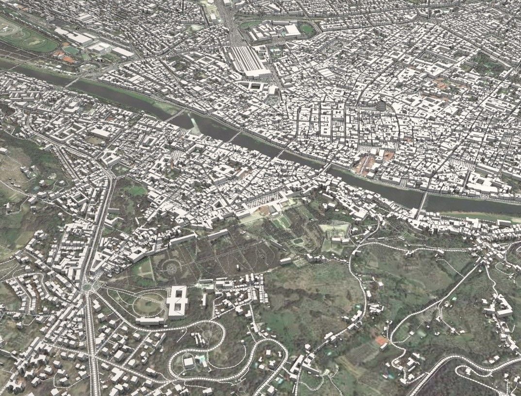 Cityscape Florence Italy 3D model_2