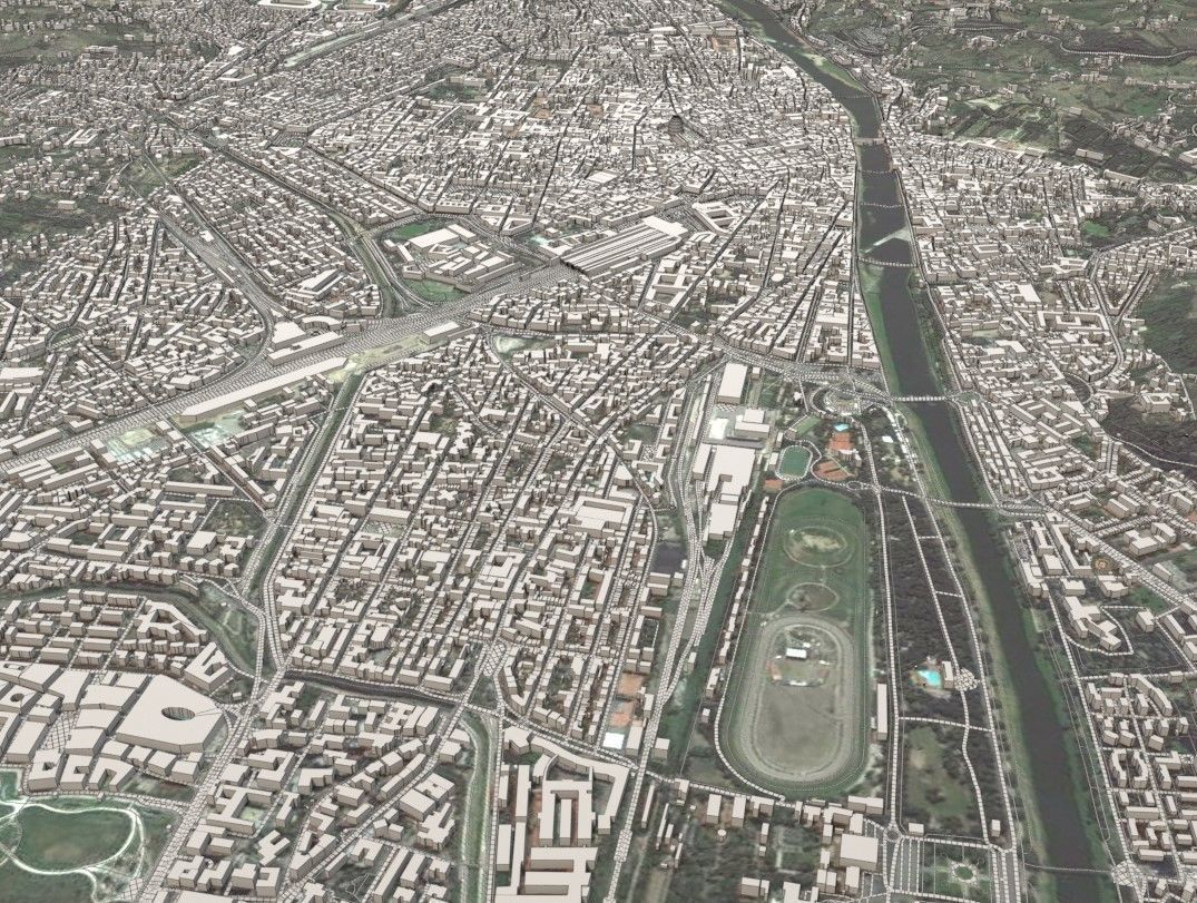 Cityscape Florence Italy 3D model_6